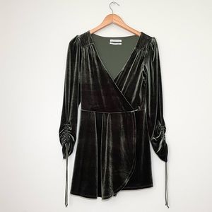 Urban Outfitters Goldmine Velvet Surplice Romper